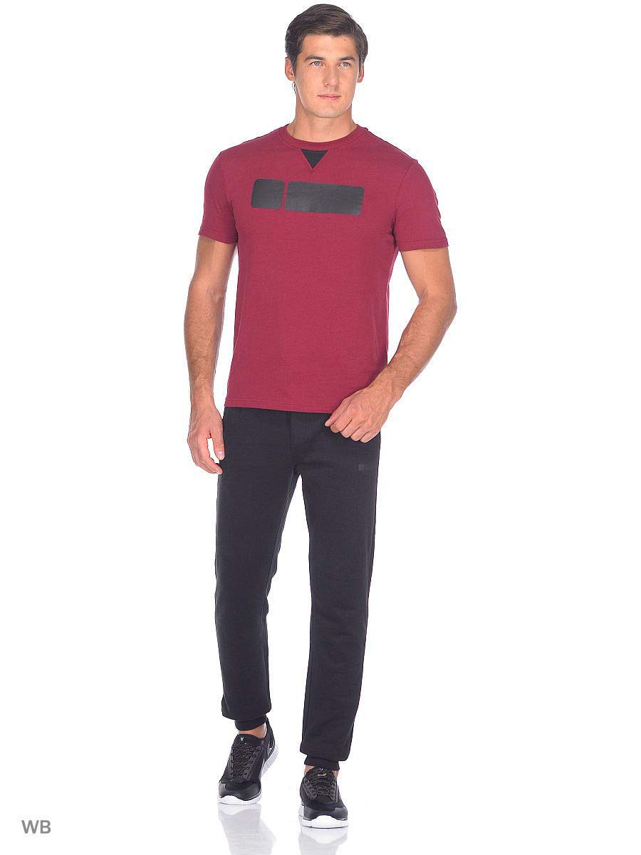 FREDDY T-Shirt Manica Corta in Cotone No Logo Grande Bordeaux Red