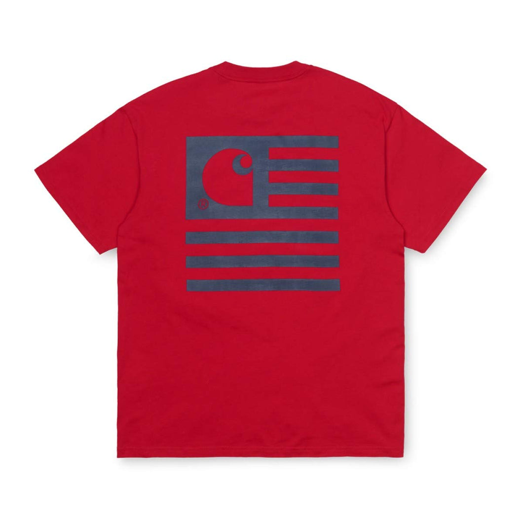 CARHARTT WIP State T-Shirt Uomo Manica Corta Rocket Red