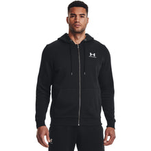 Carica l&#39;immagine nel visualizzatore di Gallery, Under Armour Felpa con Cappuccio da Uomo UA Essential in Pile con Zip Intera Top, Nero
