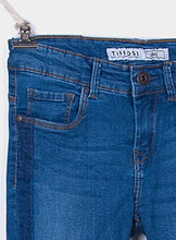 Carica l&#39;immagine nel visualizzatore di Gallery, Tiffosi Blake_K231 10023367 Jeans Elasticizzato Lungo da Bambina Blu Lavato con Strappi
