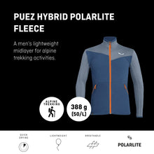 Carica l&#39;immagine nel visualizzatore di Gallery, Salewa Puez Hybrid PL M FZ Felpa con Cappuccio, Uomo, Blu (Ombre Blue Melange/0910), 48/M
