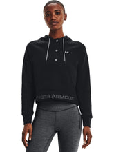 Carica l&#39;immagine nel visualizzatore di Gallery, Under Armour Fleece Women&#39;s Mesh Hoodie-Black-S
