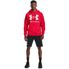 Carica l&#39;immagine nel visualizzatore di Gallery, Under Armour Felpa con Cappuccio da Uomo UA Rival Fleece Big Logo Top in Pile
