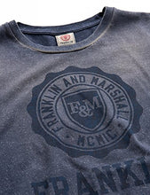 Carica l&#39;immagine nel visualizzatore di Gallery, Franklin &amp; Marshall T-Shirt in Jersey Navy Effetto Vintage
