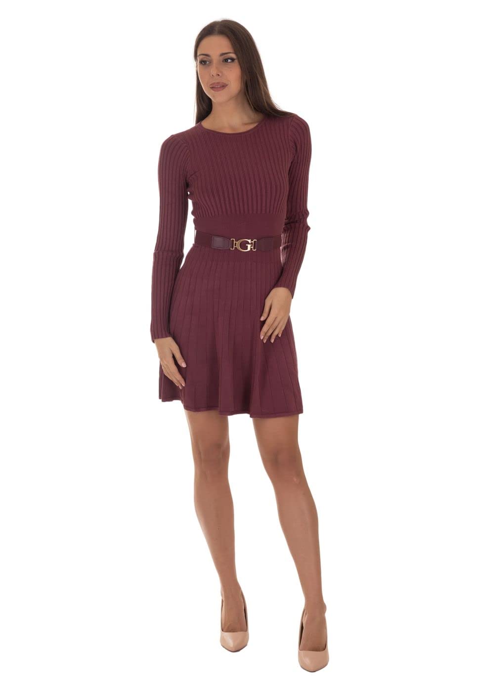 Guess LS Rib Pleated Paige