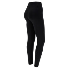 Carica l&#39;immagine nel visualizzatore di Gallery, FREDDY - Leggings in Felpa Garzata con Micro Logo Effetto Strass
