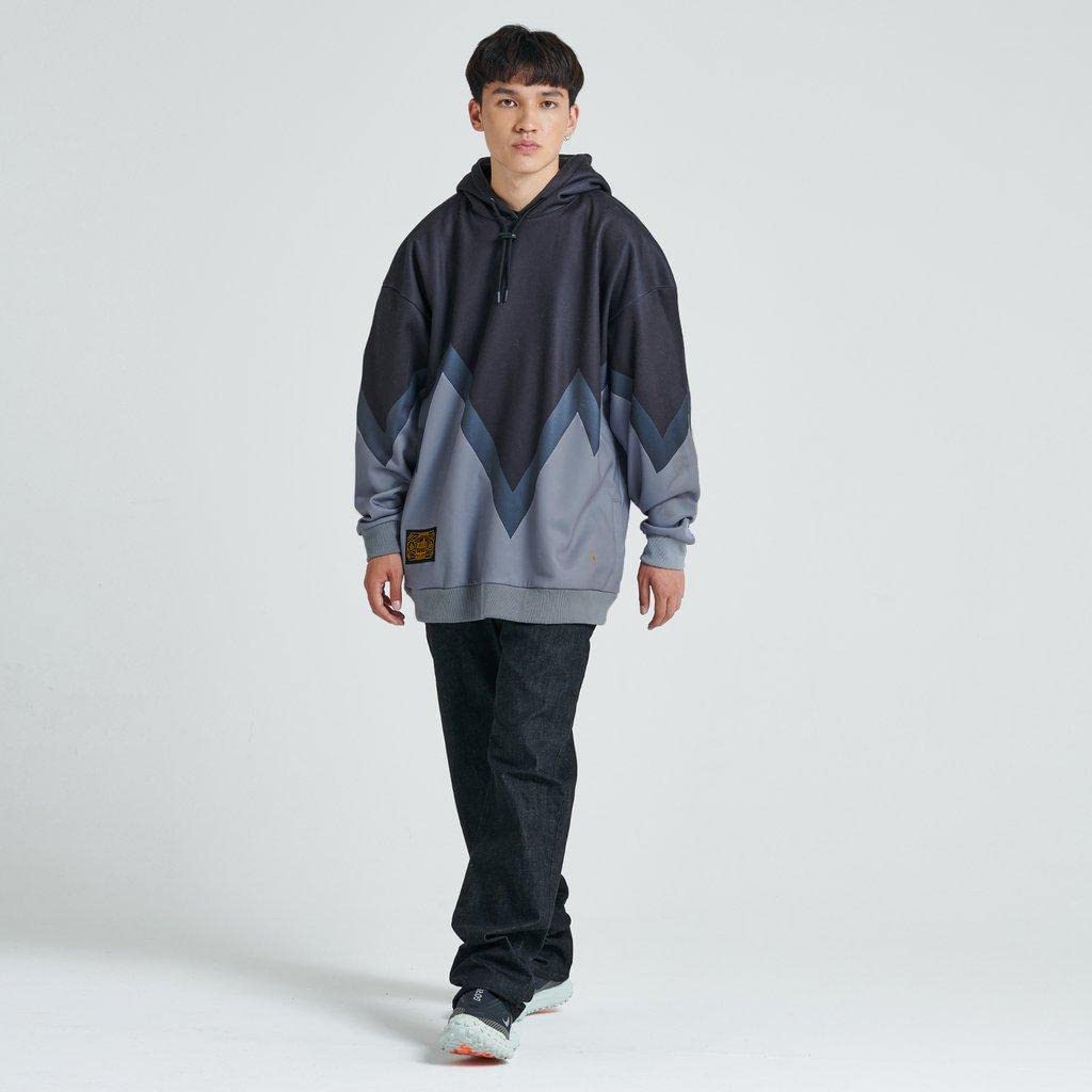 Dolly Noire Bench Duomo ROVESCIATO Hoodie Oversize Felpa Cappuccio Black Gray AI21