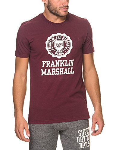 Franklin & Marshall t-shirt jersey logo vintage bordeaux