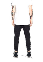 Carica l&#39;immagine nel visualizzatore di Gallery, NENA &amp; PASADENA Flight Pants Jet Black Pantalone Ragazzo, Cavallo sceso e Polsino (W28)
