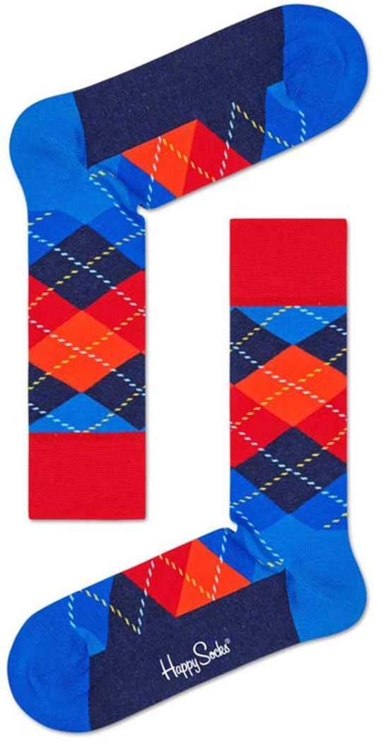 Happy Socks Argyle Sock Calzini, Multicolore (Multicolour 650), 41-46 Unisex