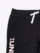 Carica l&#39;immagine nel visualizzatore di Gallery, Under Armour girls Rival Fleece Joggers , Black (002)/Cerise , Youth Medium
