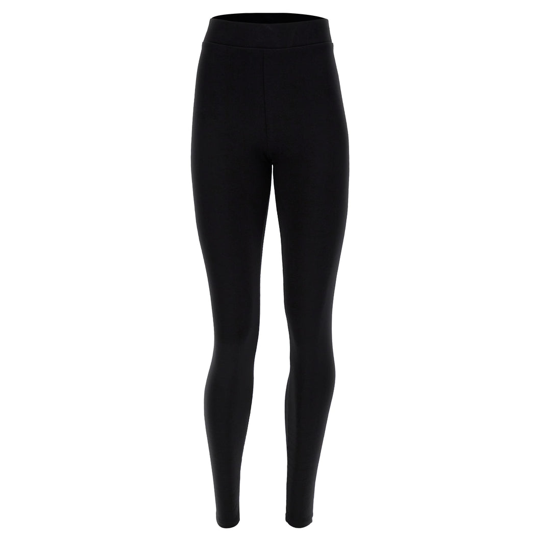 FREDDY - Leggings in Felpa Garzata con Micro Logo Effetto Strass