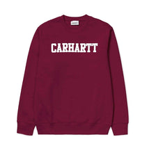 Carica l&#39;immagine nel visualizzatore di Gallery, CARHARTT WIP College Sweatshirt Felpa Girocollo Uomo Cranberry
