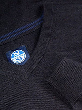 Carica l&#39;immagine nel visualizzatore di Gallery, NORTH SAILS V-NECK LOWELL LAMBSWOOL BLACK LARGE
