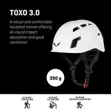 Carica l&#39;immagine nel visualizzatore di Gallery, SALEWA 3.0, Toxo Helmet Unisex Adulto, Bianco (White), 53-62cm
