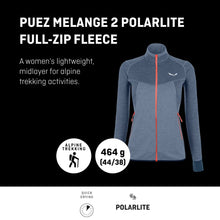 Carica l&#39;immagine nel visualizzatore di Gallery, SALEWA Puez Melange 2 Pl W Fz Felpa in Pile Donna (Pacco da 1)
