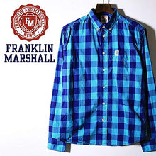 Carica l&#39;immagine nel visualizzatore di Gallery, Franklin and Marshall Camicia Uomo a Manica Lunga Quadri Blu Laguna Check
