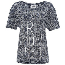 Carica l&#39;immagine nel visualizzatore di Gallery, FREDDY T-SHIRT LOOSE-FIT EFFETTO SEMI-TRASPARENTE CON STAMPA ARGENTO SUL FRONTE
