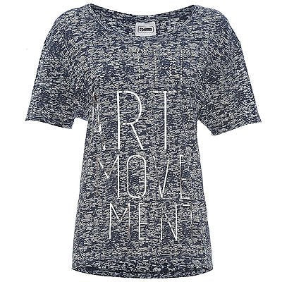 FREDDY T-SHIRT LOOSE-FIT EFFETTO SEMI-TRASPARENTE CON STAMPA ARGENTO SUL FRONTE