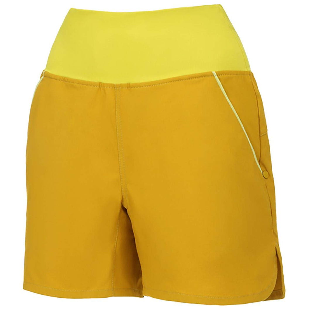 SALEWA Wild Country 95213 Session W Short Pantalone Corto Bermuda Donna in Cotone Giallo