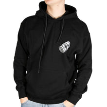 Carica l&#39;immagine nel visualizzatore di Gallery, PROPAGANDA Felpa Uomo Nero con Cappuccio e Maxi Stampa Serigrafica sul Retro con Logo Money
