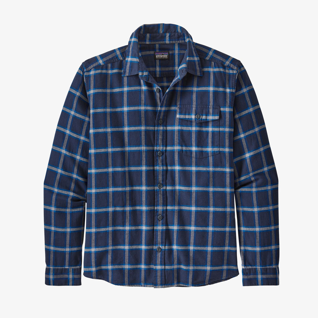 Patagonia Men's Long-Sleeved Lightweight Fjord Flannel Shirt Camicia Uomo manica lunga Blu New Navy