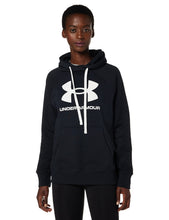 Carica l&#39;immagine nel visualizzatore di Gallery, Under Armour Rival Fleece Logo Hoodie 1356318-001, Womens Sweatshirt, Black, M EU
