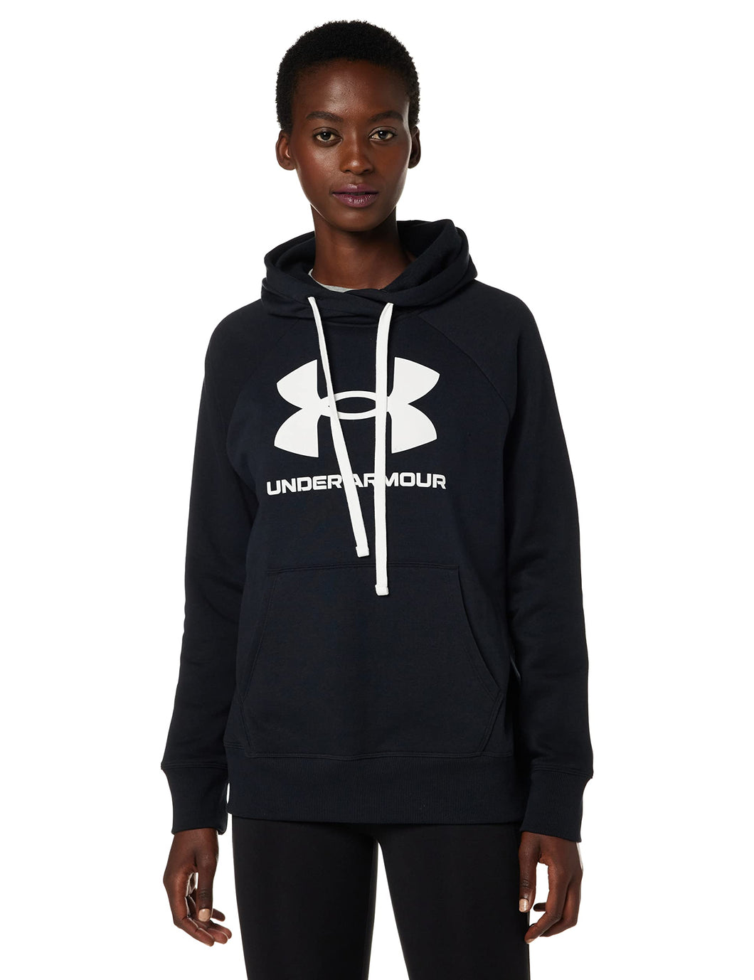 Under Armour Rival Fleece Logo Hoodie 1356318-001, Womens Sweatshirt, Black, M EU