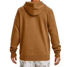 Carica l&#39;immagine nel visualizzatore di Gallery, Under Armour Rival Felpa con cappuccio in pile, con logo grande, Uomo, Felpa, Rival Fleece Big Logo Hd, Ocra giallo (707)/bianco onice, Medium
