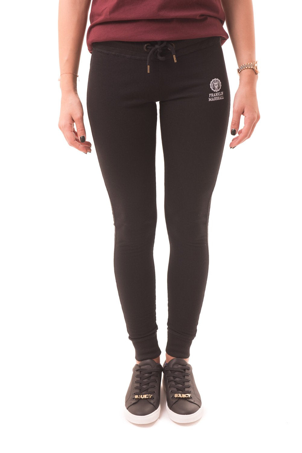 Franklin & Marshall pantalone donna legging in felpa Nero