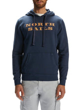 Carica l&#39;immagine nel visualizzatore di Gallery, NORTH SAILS Felpa con Cappuccio da Uomo - 100% Morbido Cotone - vestibilità Comoda - Bordo Sportivo con Ampie Tasche a Marsupio e Bordi a Costine
