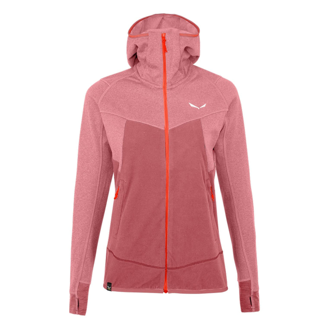 Salewa Puez Hybrid Polarite Hooded Fleece, Felpa Donna, Multicolore (Mauvemood Melange), M