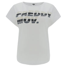 Carica l&#39;immagine nel visualizzatore di Gallery, FREDDY T-Shirt Comfort Scollo a Barchetta con Stampa MOV.
