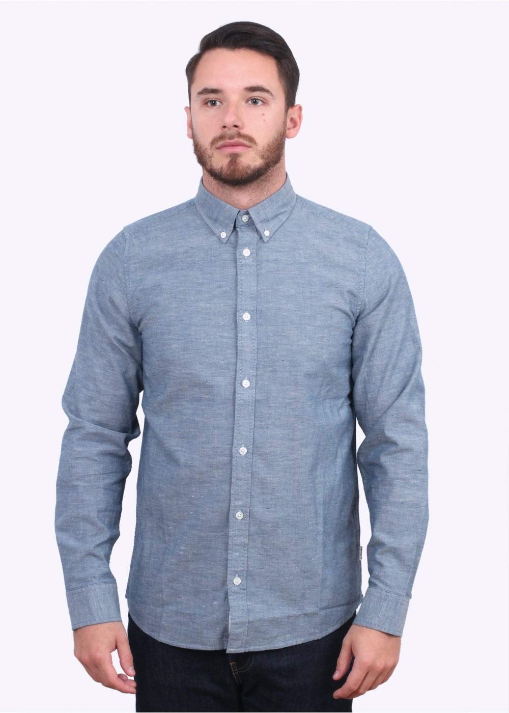 CARHARTT WIP Carhartt Camicia Manica Lunga Long Sleeve Kyoto Shirt - Blue Stone Wash