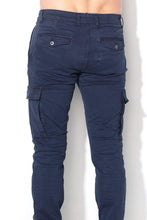 Carica l&#39;immagine nel visualizzatore di Gallery, Franklin &amp; Marshall Riley Skinny Fit Uniform Blue Pantalone Leggero in Cotone tasconi Blu
