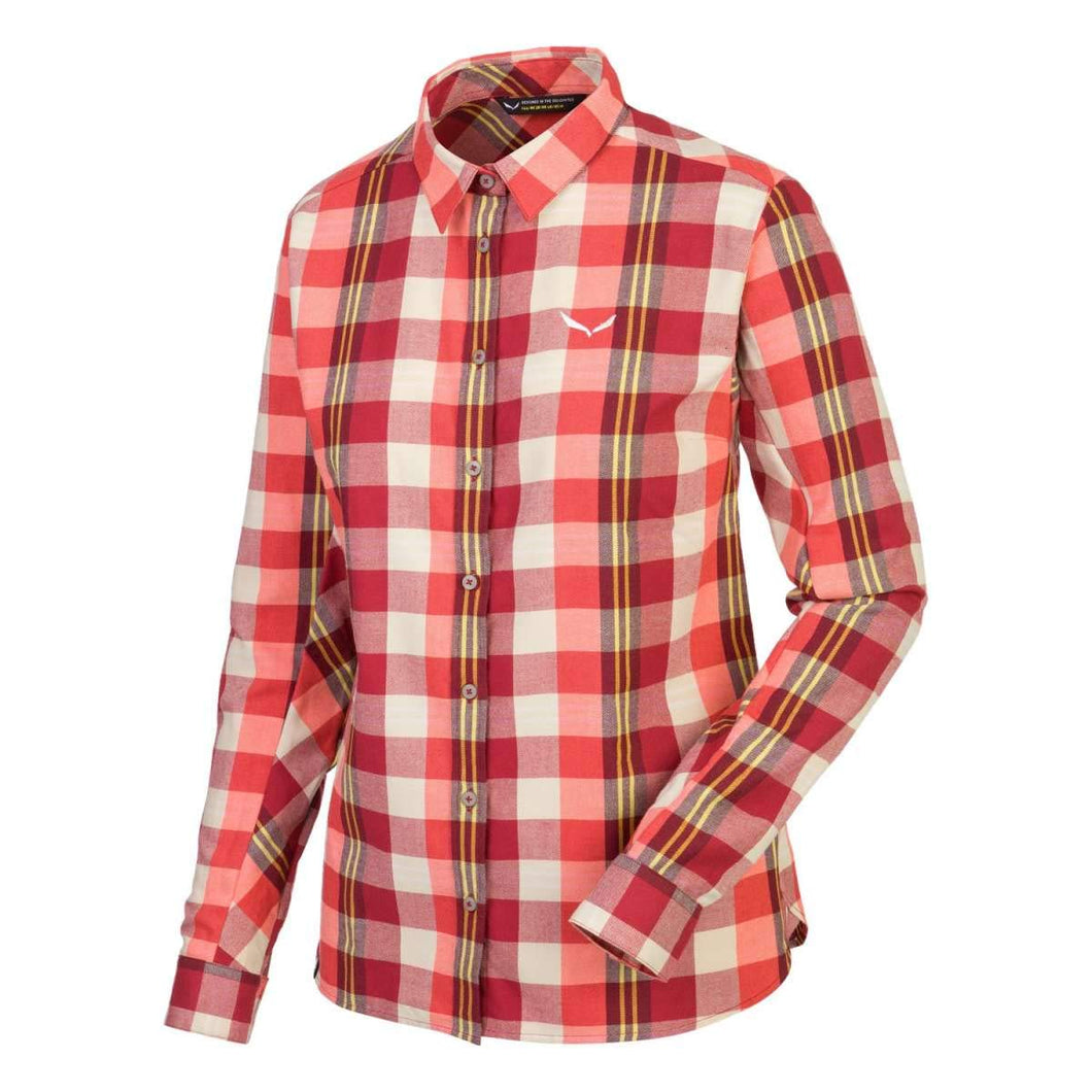 SALEWA Fanes Flannel 2 Polarlite Langarm Hemd, Camicia Donna