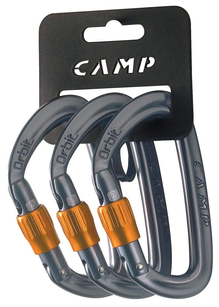 CAMP Moschettone Orbit Lock, Confezione da 3 Moschettoni