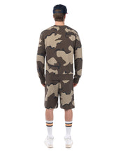 Carica l&#39;immagine nel visualizzatore di Gallery, Franklin &amp; Marshall Shorts in Felpa Over Fit con Stampa Allover Camouflage Bermuda in Felpa Camo (XS)
