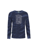 Carica l&#39;immagine nel visualizzatore di Gallery, E9 Enove B Goat Long Sleeve Shirt Manica Lunga Bambino Blue Navy
