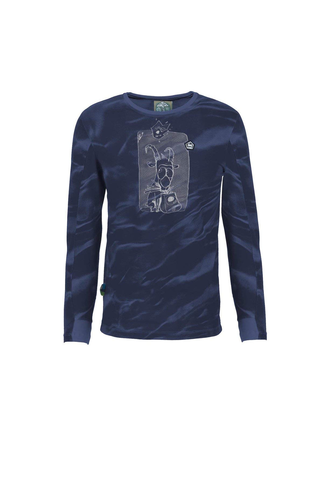 E9 Enove B Goat Long Sleeve Shirt Manica Lunga Bambino Blue Navy