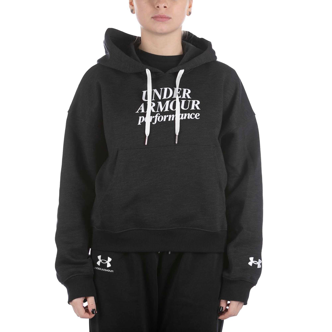 Under Armour 771374107 001 FELPA ESSENTIAL SCRIPT NERO