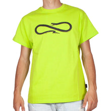 Carica l'immagine nel visualizzatore di Gallery, PROPAGANDA T-Shirt Uomo Lime Girocollo Stampa Fronte Retro con Logo
