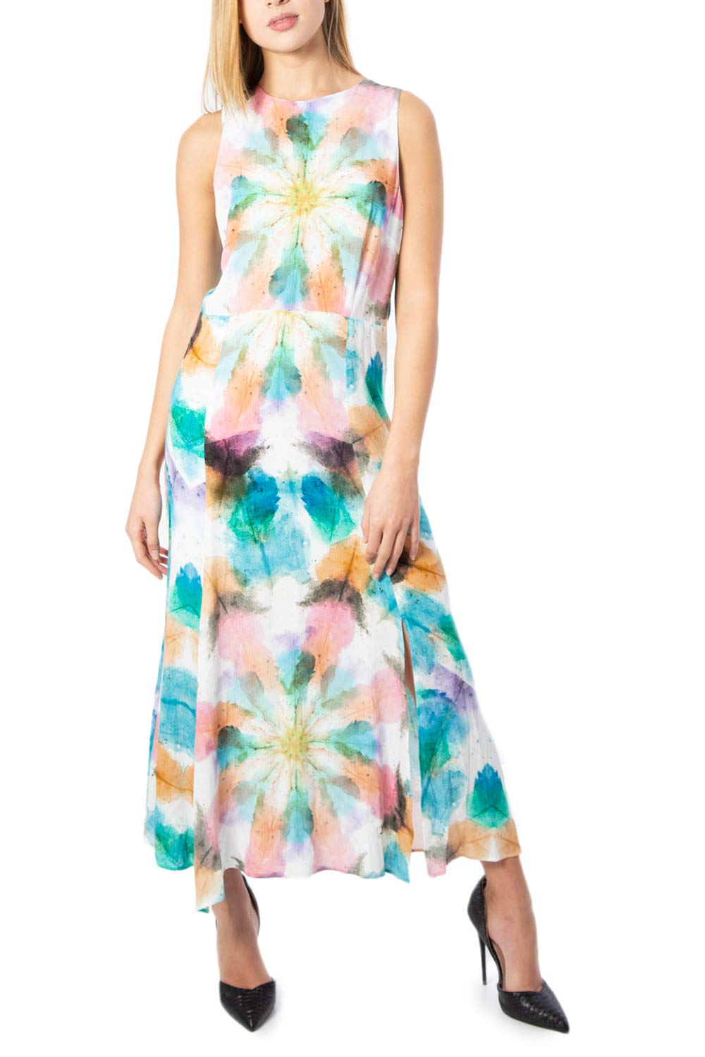 Desigual Abito Lungo Donna con Spacchi Laterali - 9019