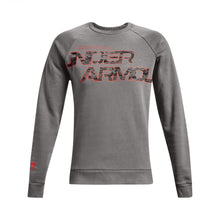 Carica l&#39;immagine nel visualizzatore di Gallery, Under Armour Rival Fleece Script - Felpa da uomo, taglia XL, colore: Grigio/Rosso
