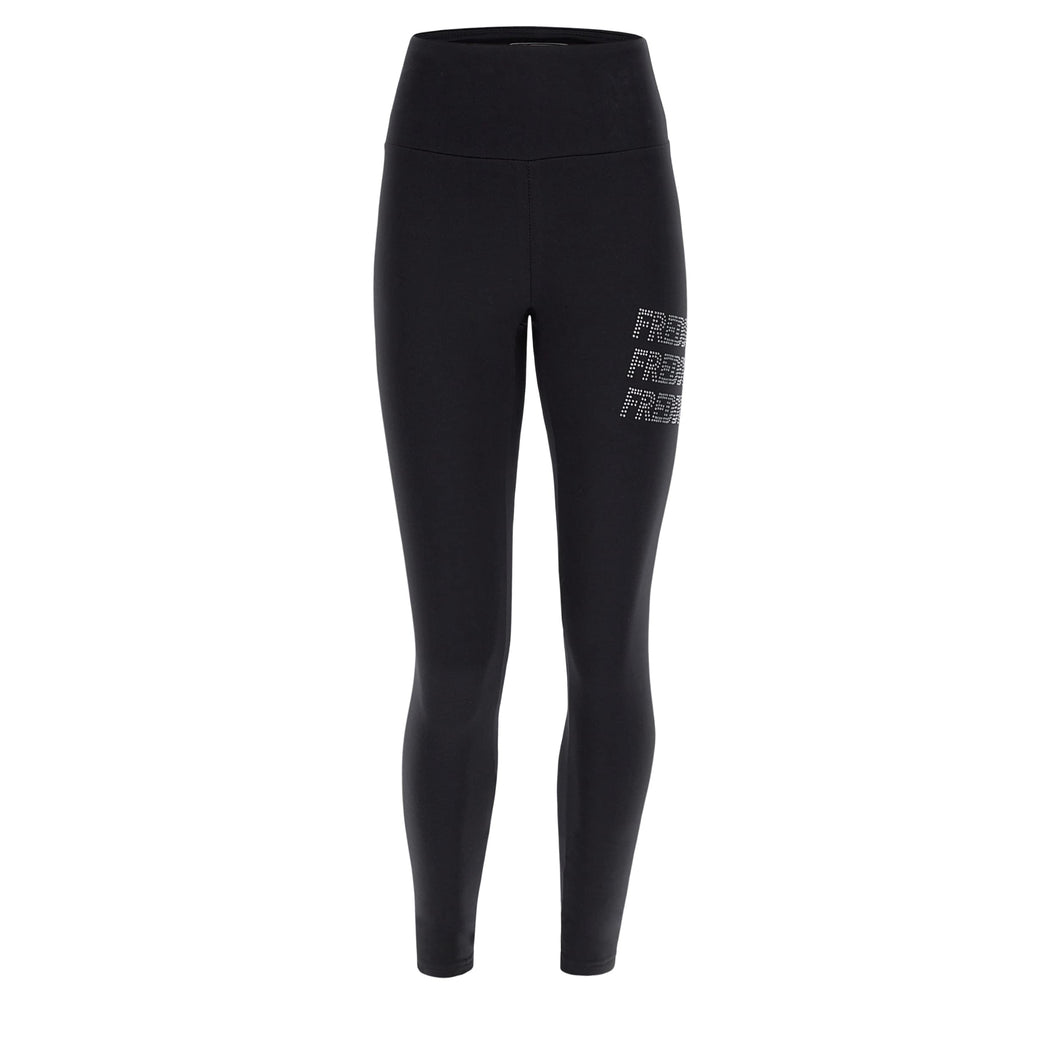 FREDDY - Leggings Superfit in Felpa Garzata con Grafica in Strass