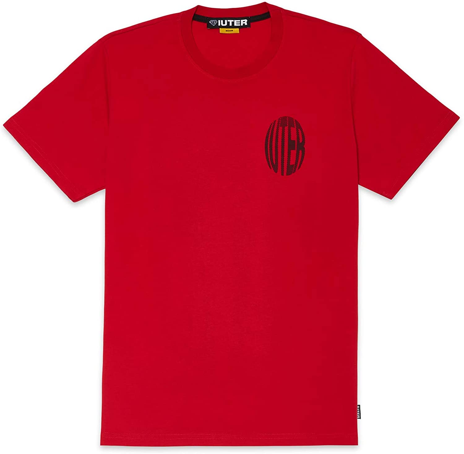 Iuter T-Shirt Manica Corta Stampa Fronte Retro LCD Red Rossa