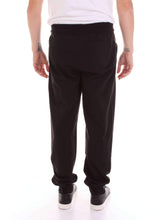 Carica l&#39;immagine nel visualizzatore di Gallery, Franklin &amp; Marshall Fleece Pants Jersey Black Pantalone in Felpa Nero con Grafica Blu (XS)
