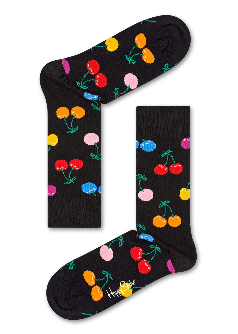 Happy Socks Cherry Sock Calzini, Negro (Black 900), 41-46 Unisex