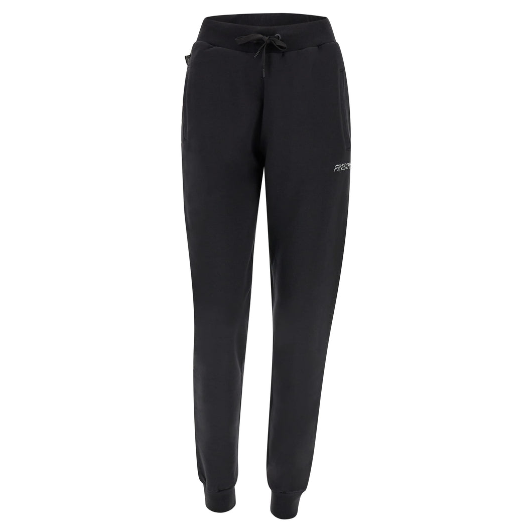 FREDDY - Pantaloni Sportivi Elasticizzati con Grafica Strass