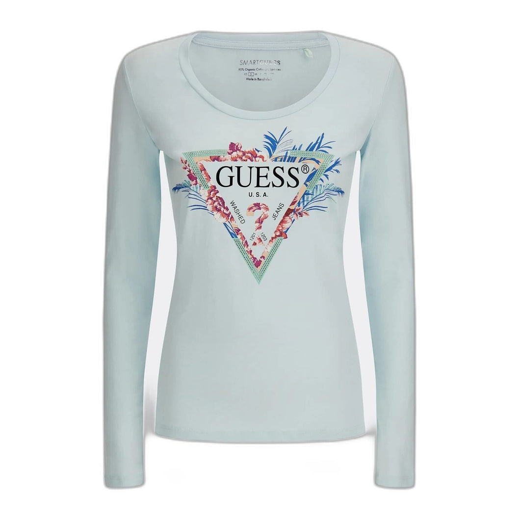 Guess Maglietta a Maniche Lunghe da Donna CN Bente
